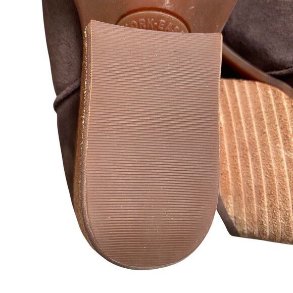 Kork Ease Ankle Booties 7.5 Brown Suede Leather Grunge Western Boho Casual - Picture 9 of 11